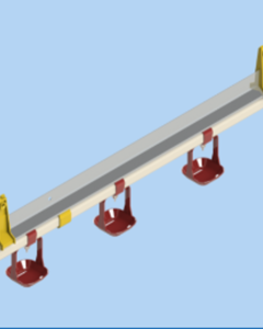 Drinker10' 4@30"4071 22mm w/lg cup/alum rail/5std hangers f/